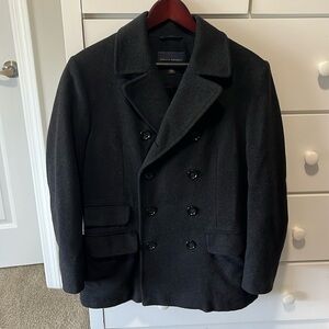 Men’s Banana Republic Wool Pea Coat, Black, size S
